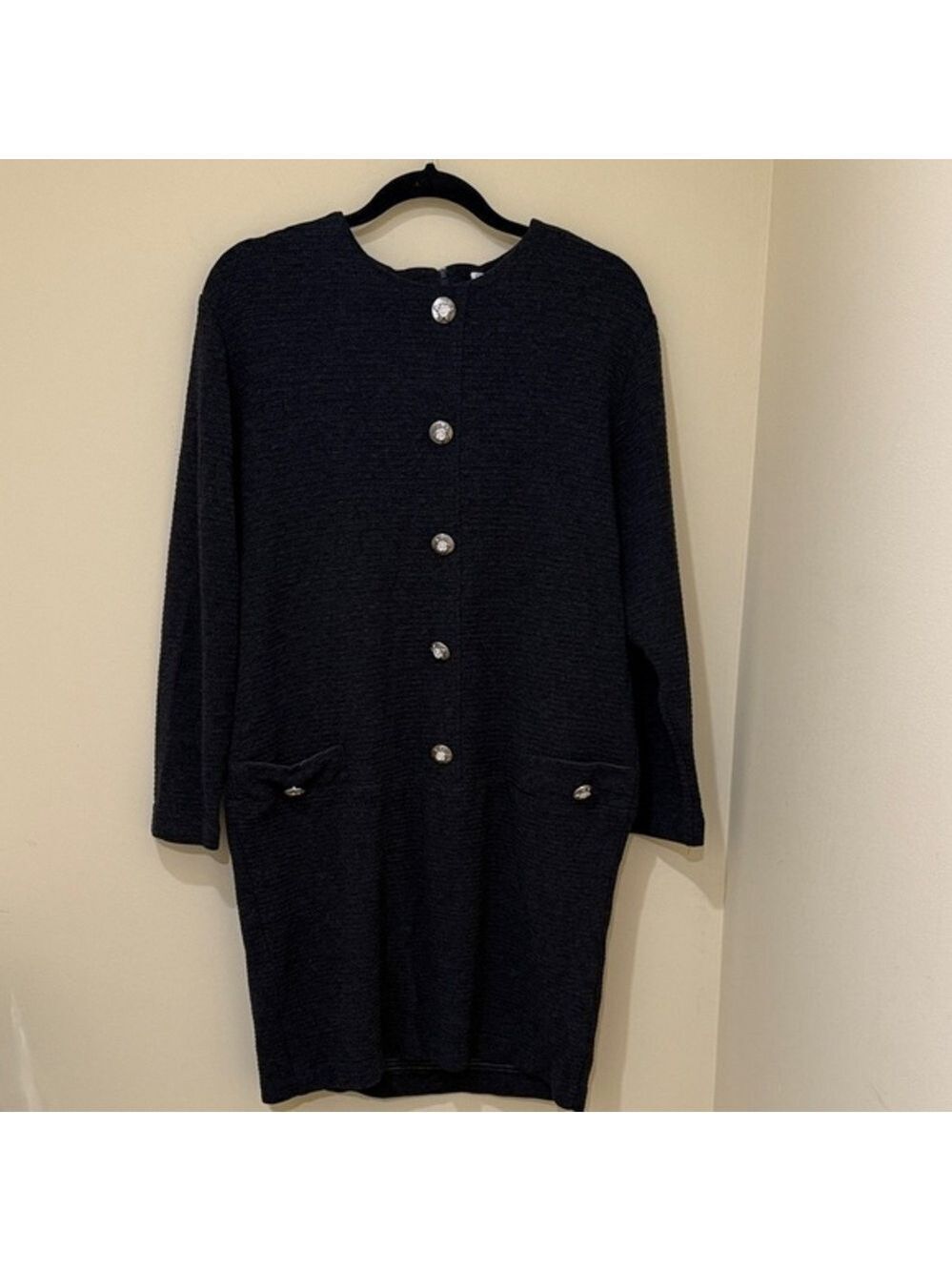 Sheri Martin Vintage Classic Gray Long Sleeve women’s Dress Size 14 loose fits